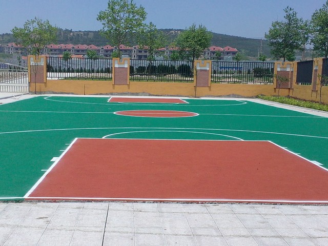 彩色路面地坪刷油漆 硬地丙烯酸地坪漆每平方造價(jià)